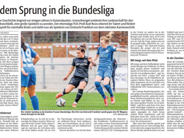 Jonna Brengel auf dem Sprung nach ganz oben